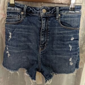 Super high rise denim shorts by Paradise Mine